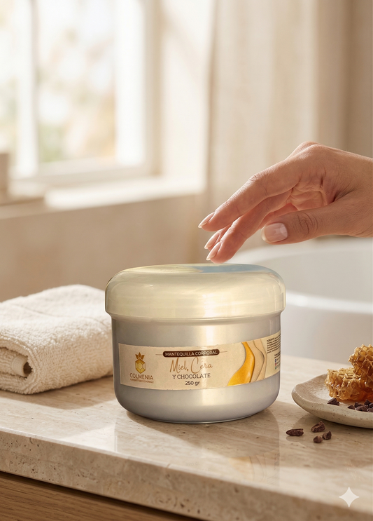 MANTEQUILLA CORPORAL DE MIEL, CERA Y CHOCOLATE 250g